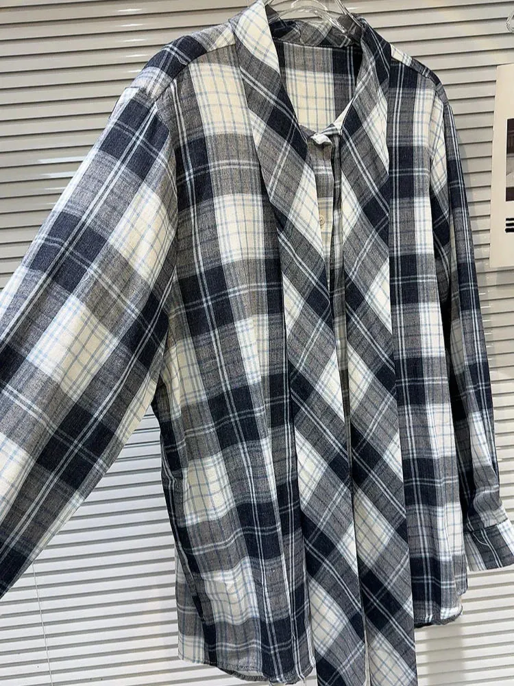 Pre Order:  Plaid Loose Long Sleeve Shirt