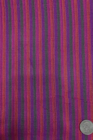 Purple Pink Stripe Cotton Novelty COT-201-02