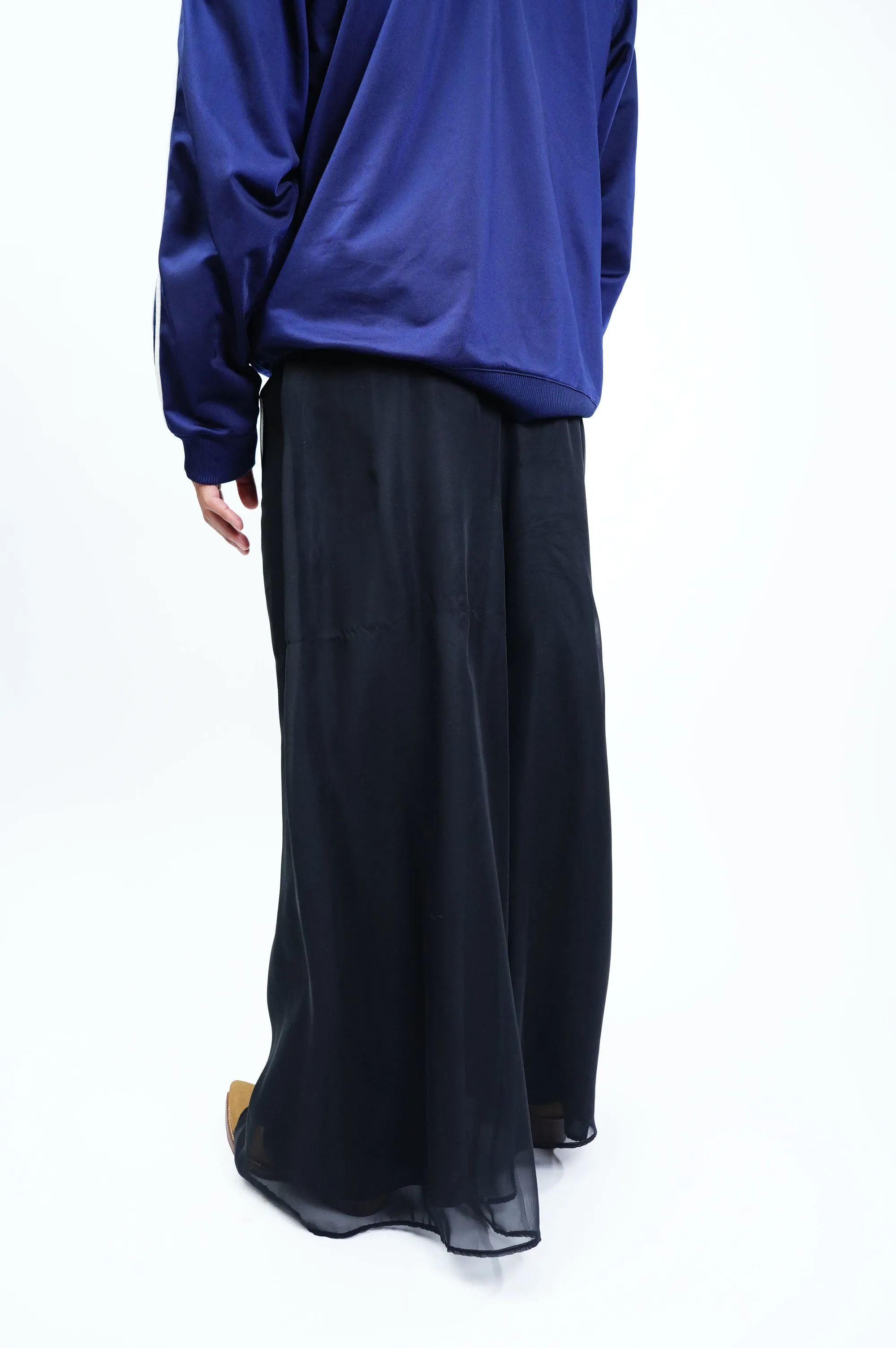 "UNKNOWN" -Double Layer Polyester Wide Easy Pants-