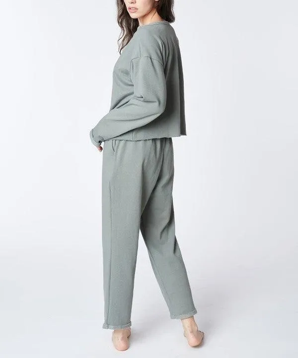 RECYCLED COTTON LOUNGEWEAR SET