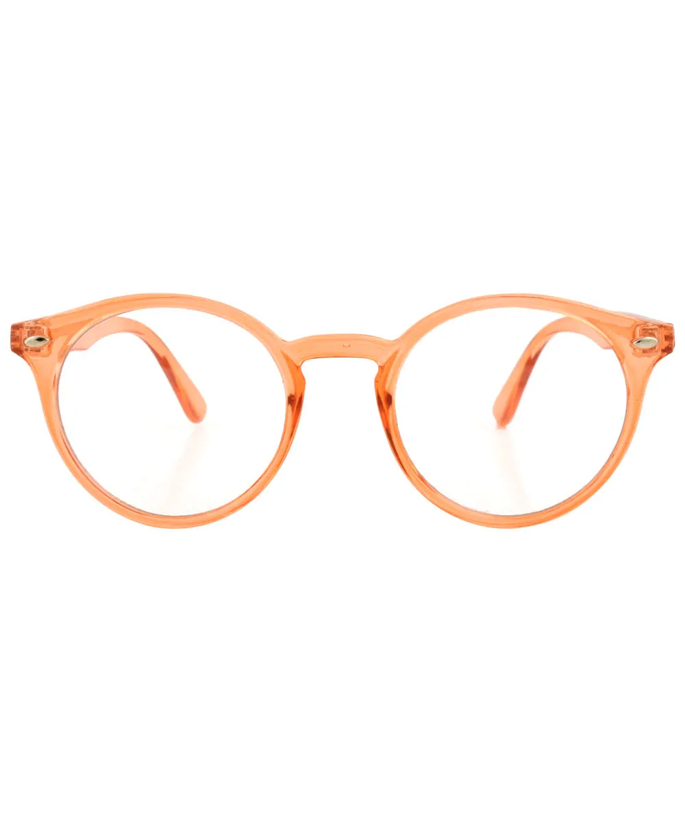 RUSKIN Orange Classic Clear Glasses