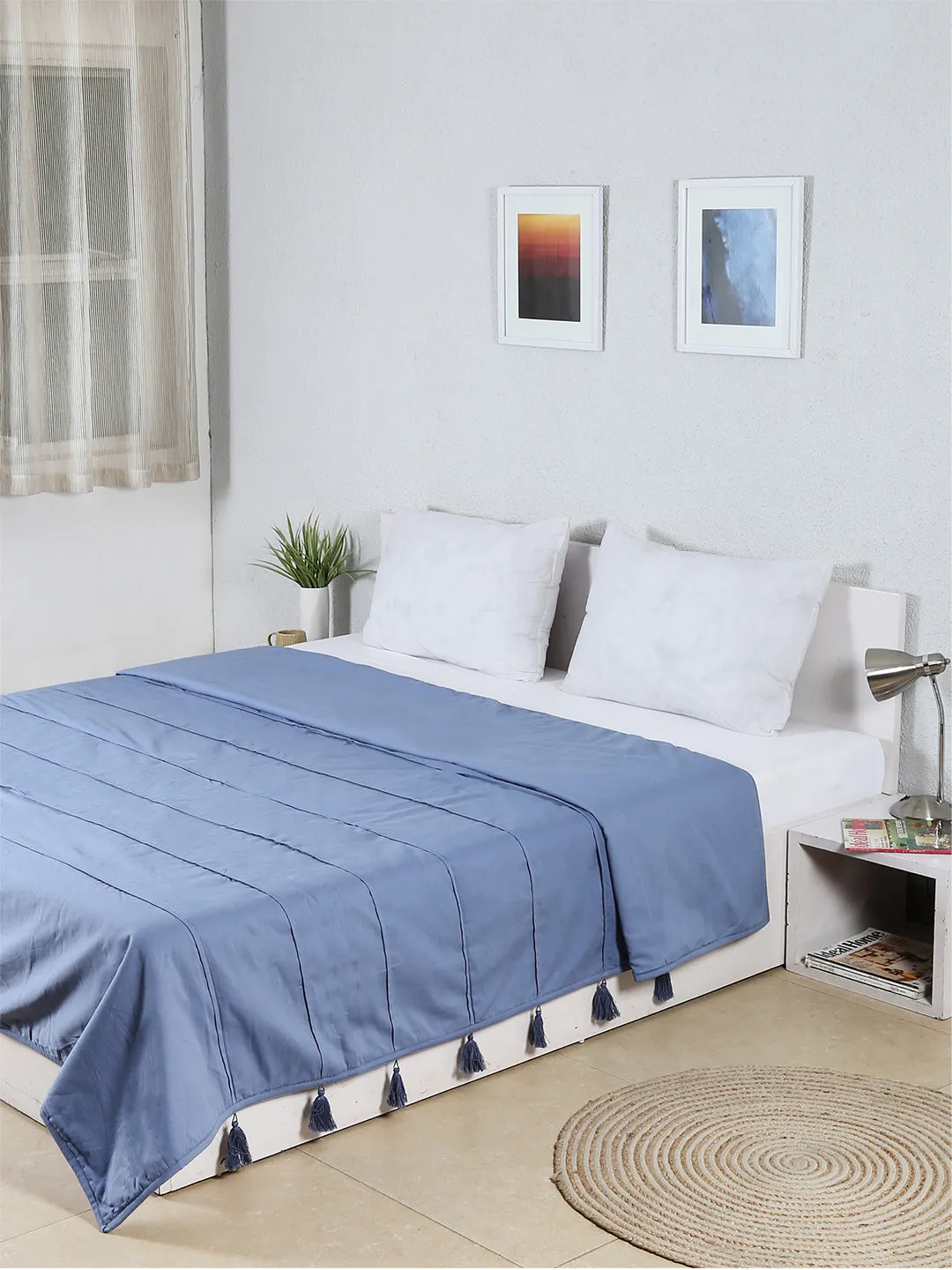 Samudra Double Bedcover (Blue)