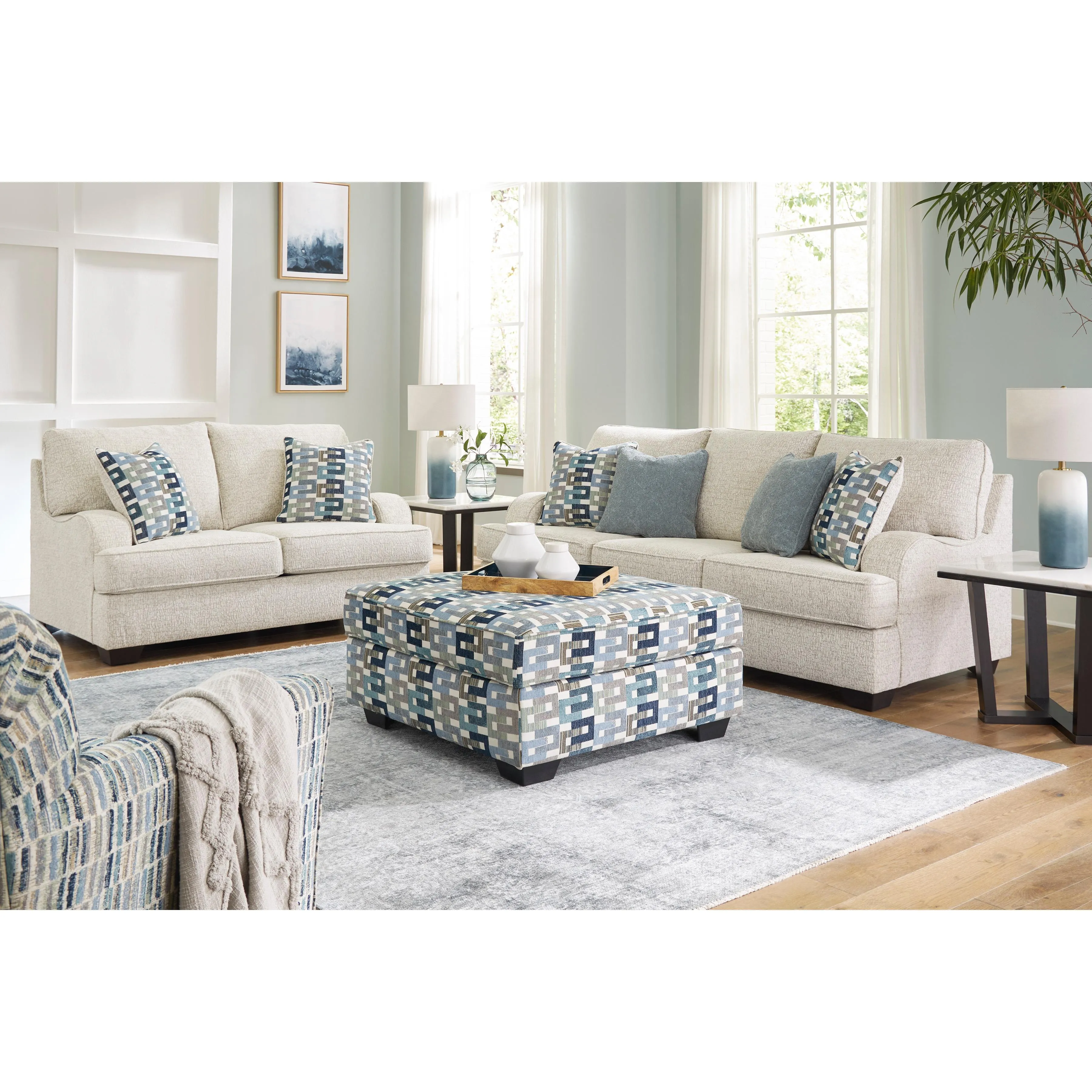 Signature Design by Ashley Valerano Stationary Fabric Loveseat 3340435