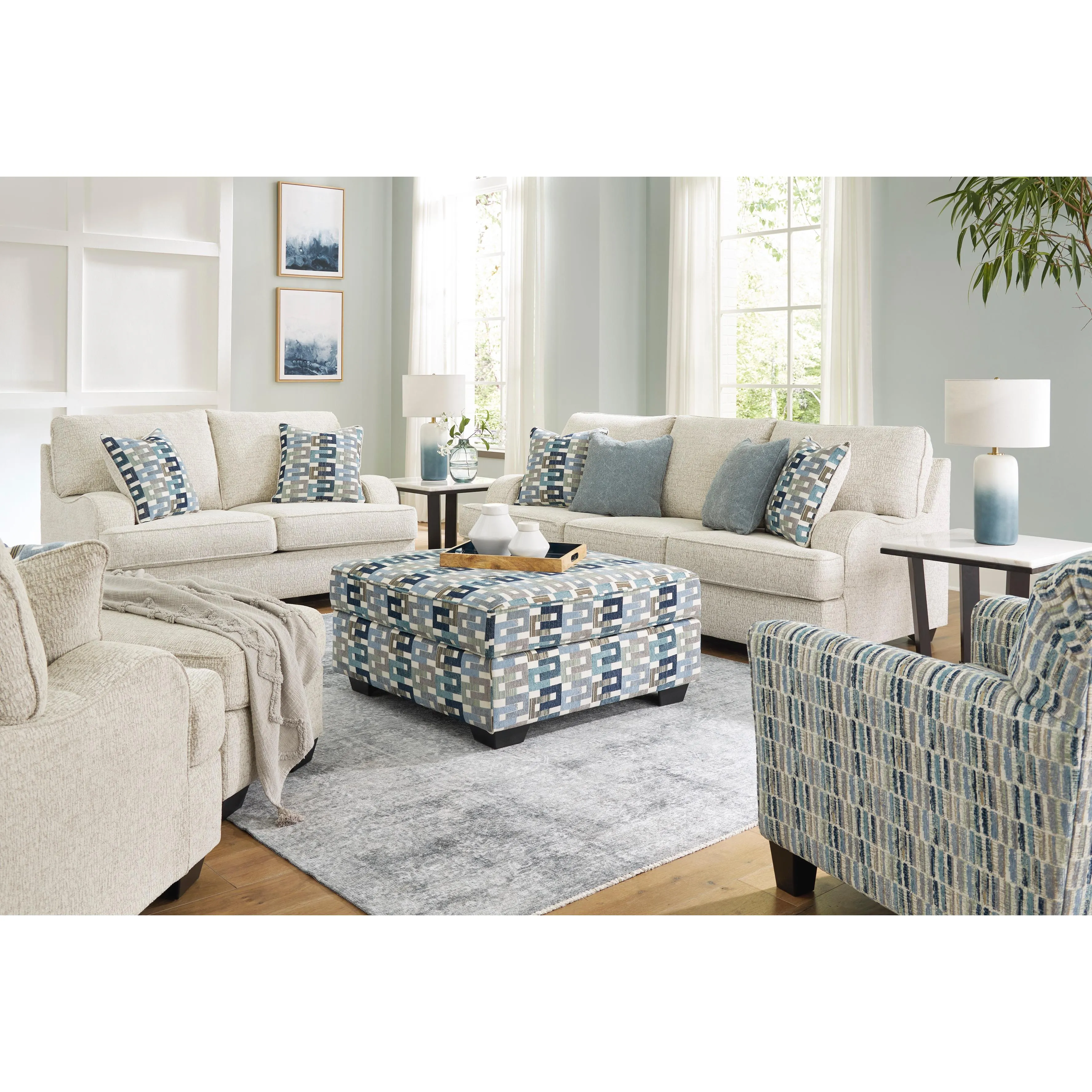 Signature Design by Ashley Valerano Stationary Fabric Loveseat 3340435