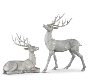 Silver Glittered Deer - 2 Styles