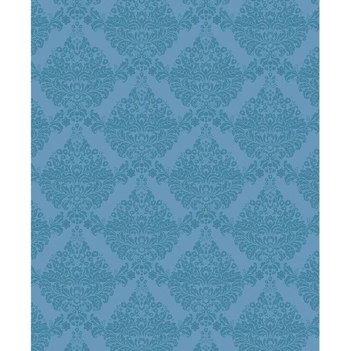 Tonal Blue Damask Printed Backdrop