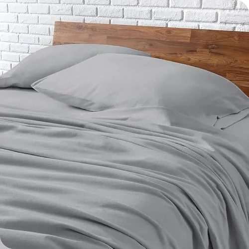 YRM Bedding's Silver Grey 400-TC Top Selling Egyptian Cotton Hotel Quality Bedsheet with 2-Pillow Covers Super King Size