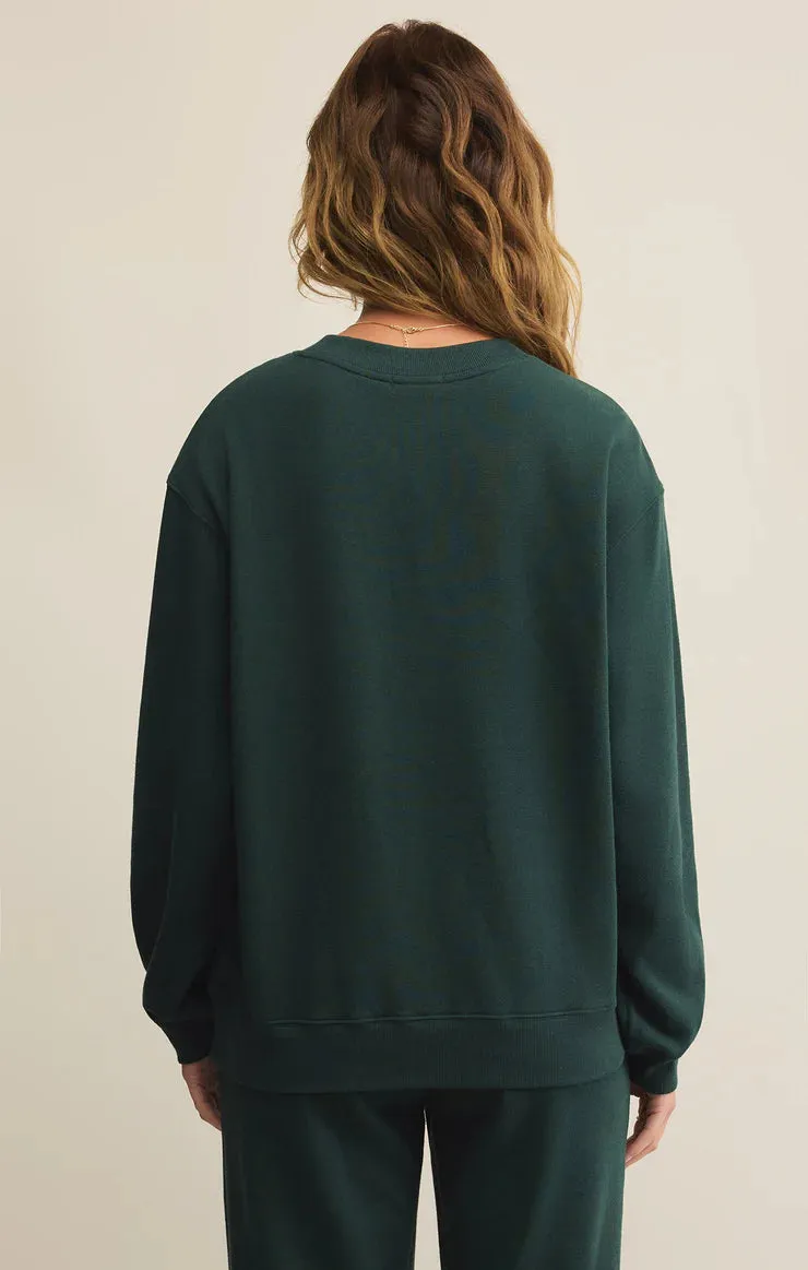 ZSU Green Boyfriend Fleece Sweatshirt