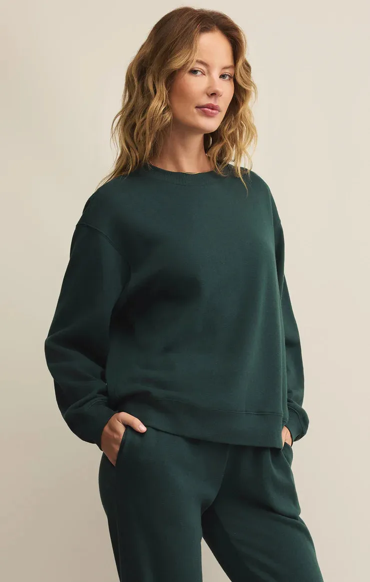 ZSU Green Boyfriend Fleece Sweatshirt