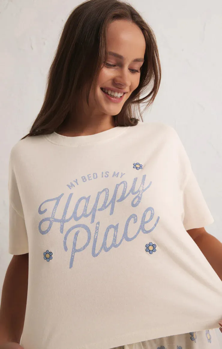 ZSU Happy Place Tee in Bone